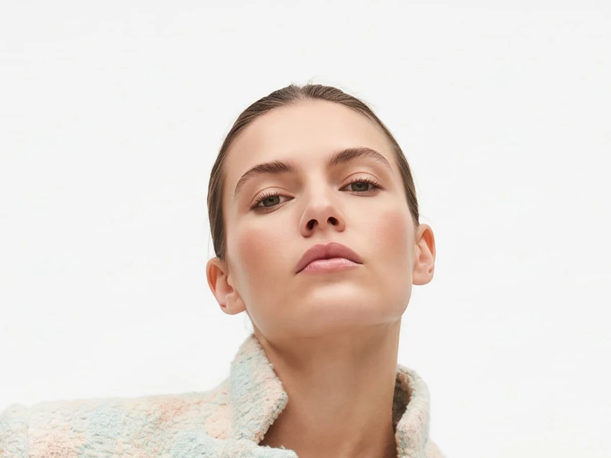 An AI model wearing the same jacket, generated from that single photograph