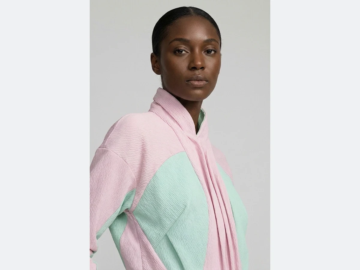 The same jacket, the same pose and the same light on a different model