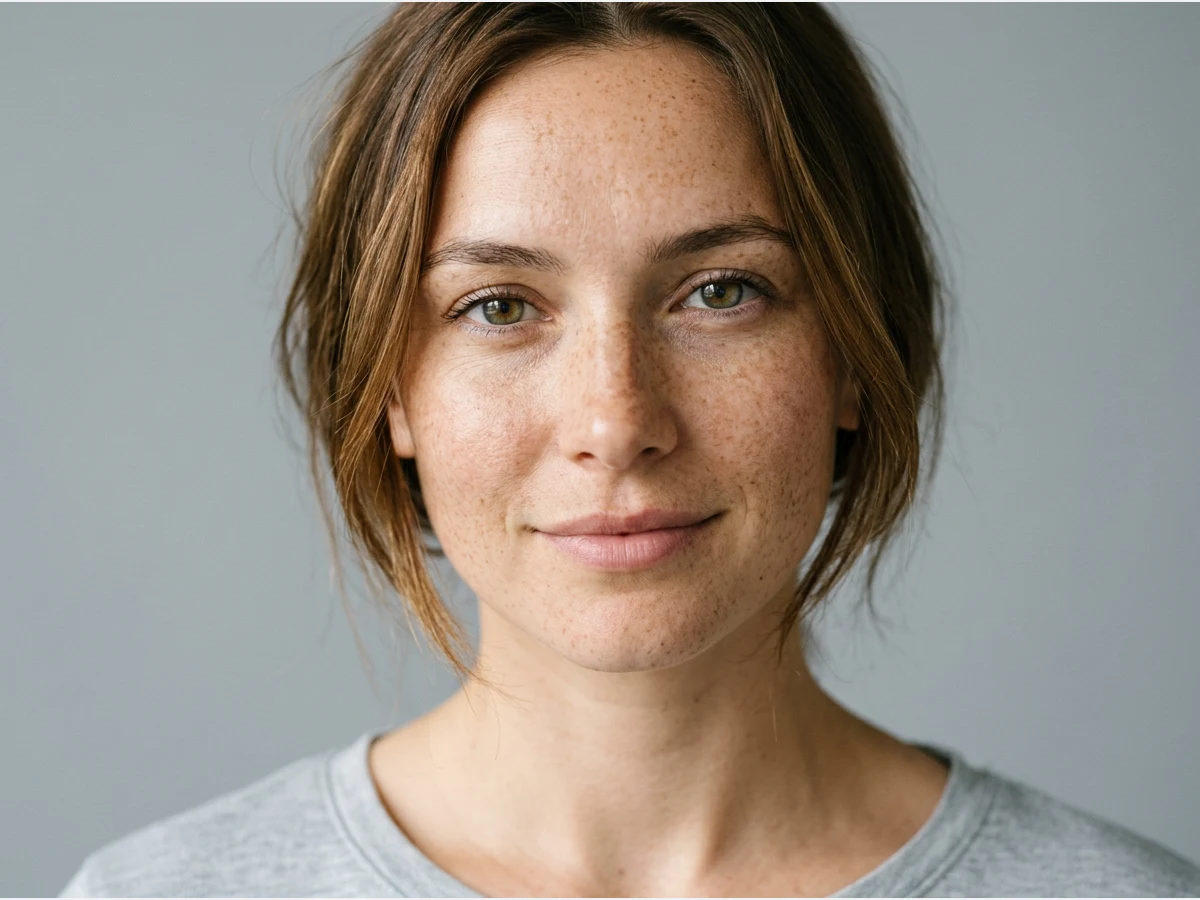 A portrait as it comes out of the studio, at its original size
